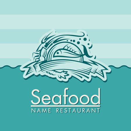 seafood menu designのイラスト素材