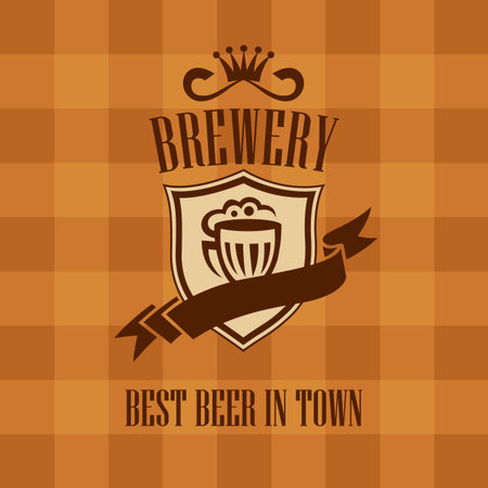 menu banner with beer labelのイラスト素材