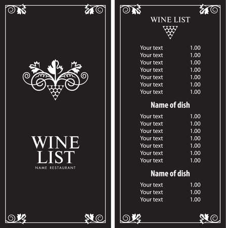 wine menuのイラスト素材