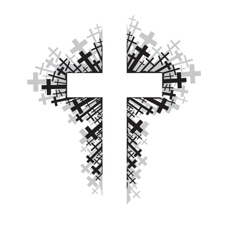 abstract illustration of religious crossのイラスト素材