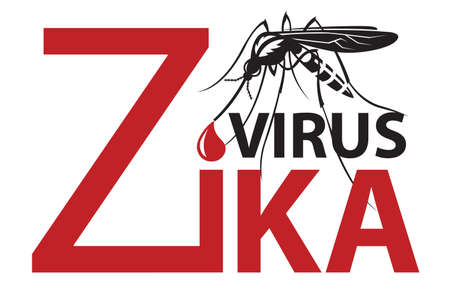 image of Zika virus alert with mosquitoのイラスト素材