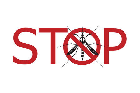 image of Zika virus alert with mosquito prohibited sign