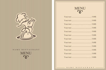 chef menu design for restaurantのイラスト素材
