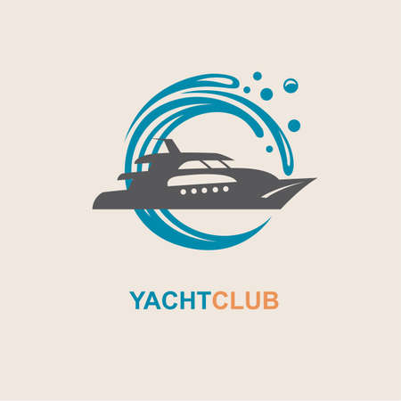 image of motorboat icon on wavesのイラスト素材