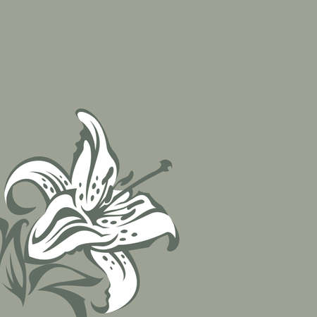 floral background with blooming liliesのイラスト素材