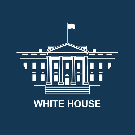 white house building icon in Washington DCのイラスト素材