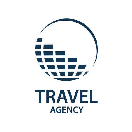 Earth planet globe logo for travel agencyのイラスト素材