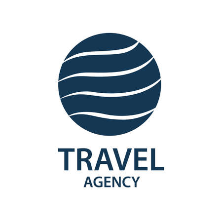 Earth planet globe logo for travel agencyのイラスト素材