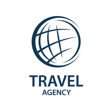 Earth planet globe logo for travel agencyのイラスト素材