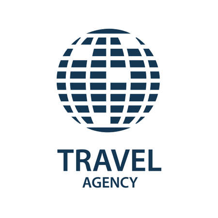 Earth planet globe logo for travel agencyのイラスト素材
