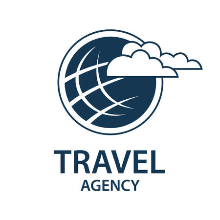 Earth planet globe logo for travel agencyのイラスト素材