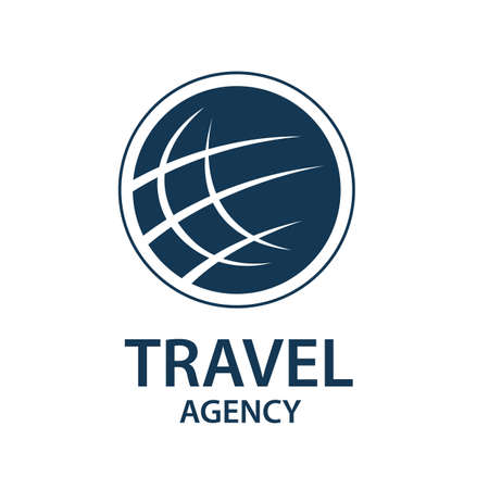 Earth planet globe logo for travel agencyのイラスト素材