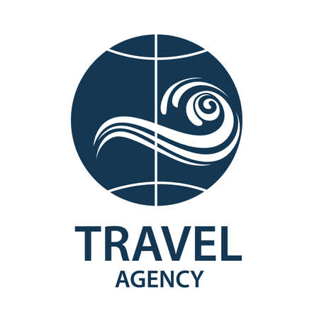 Earth planet globe logo for travel agencyのイラスト素材