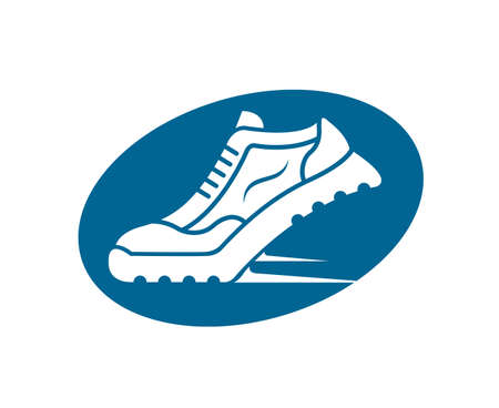 speeding running sport shoe iconのイラスト素材
