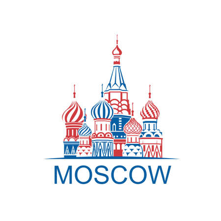 Illustration of Moscow Saint Basil Cathedral in Red squareのイラスト素材