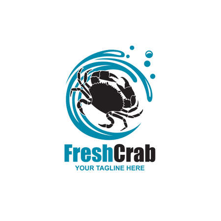 seafood image with crab isolated on white backgroundのイラスト素材