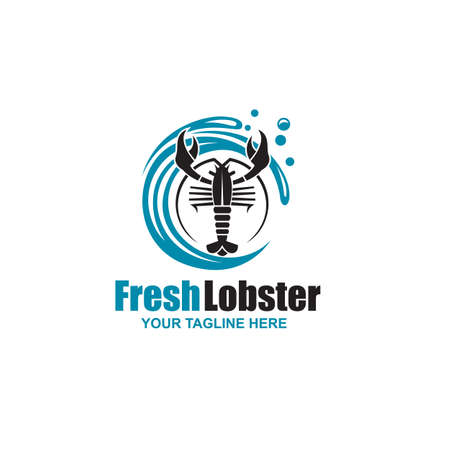 seafood image with lobster isolated on white backgroundのイラスト素材