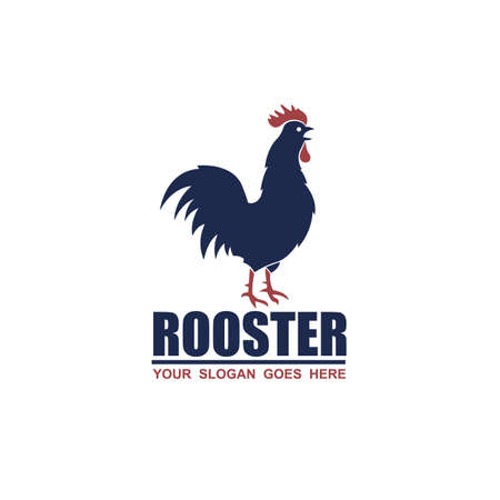 rooster icon design isolated on white backgroundのイラスト素材
