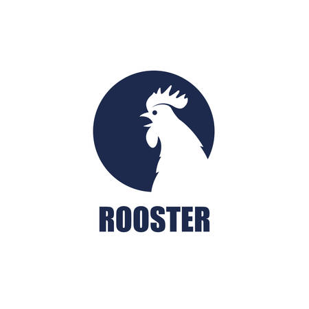 rooster icon design isolated on white backgroundのイラスト素材