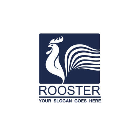 rooster icon design isolated on white backgroundのイラスト素材