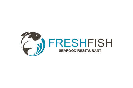 abstract fish icon for restaurant menuのイラスト素材