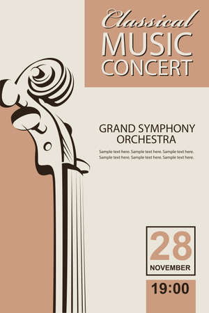 classical music concert poster design templateのイラスト素材