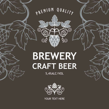 illustration of label for craft beerのイラスト素材
