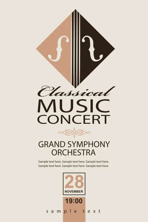 classical music concert posterのイラスト素材