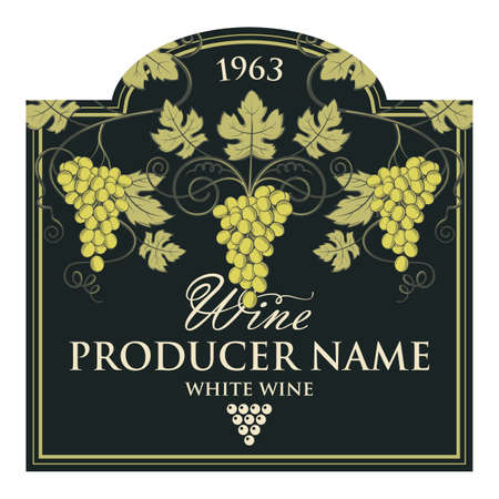vintage label for wine bottlesのイラスト素材