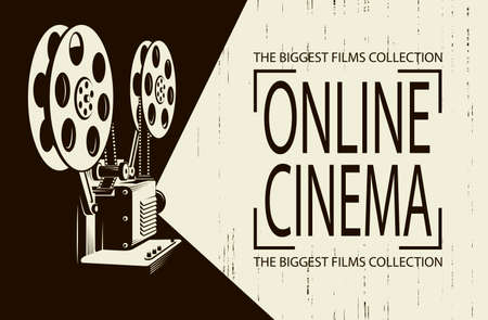 film projector posterのイラスト素材