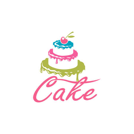 sweet cake with berryのイラスト素材