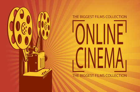 film projector posterのイラスト素材