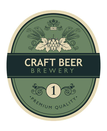 beer label designのイラスト素材