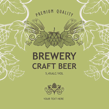 beer label designのイラスト素材