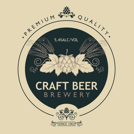 beer label designのイラスト素材