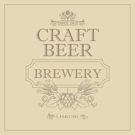 beer label designのイラスト素材