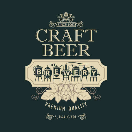 beer label designのイラスト素材