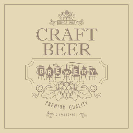 beer label designのイラスト素材