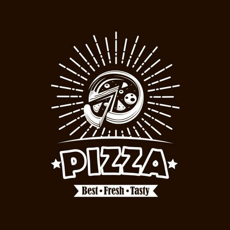 emblem of pizzaのイラスト素材