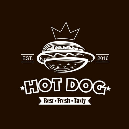 hot dog posterのイラスト素材