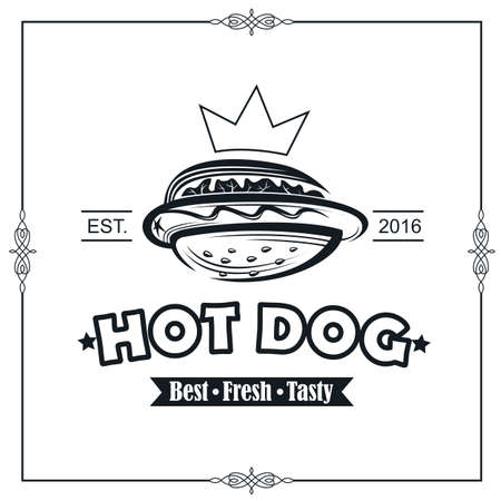 hot dog posterのイラスト素材