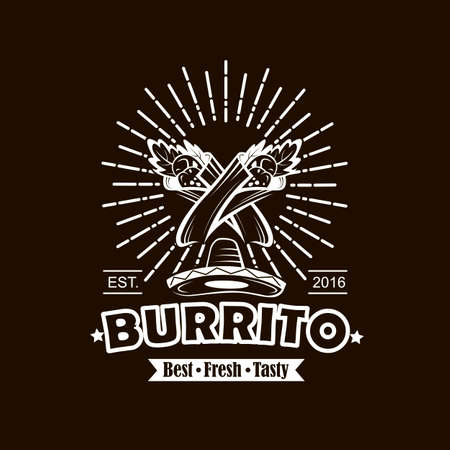 emblem with burritoのイラスト素材