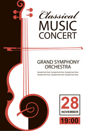 classical concert posterのイラスト素材