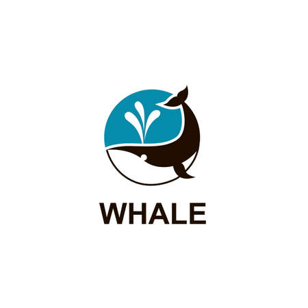 abstract whale iconのイラスト素材