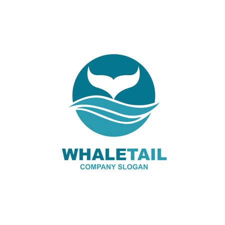 abstract whale iconのイラスト素材