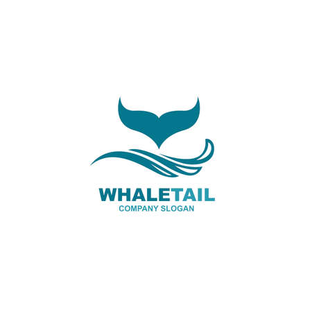 abstract whale tail iconのイラスト素材
