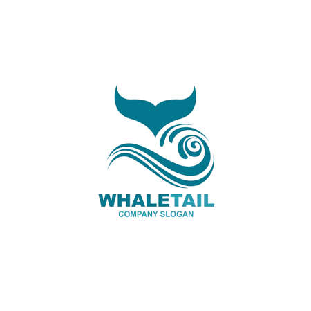 abstract whale tail iconのイラスト素材