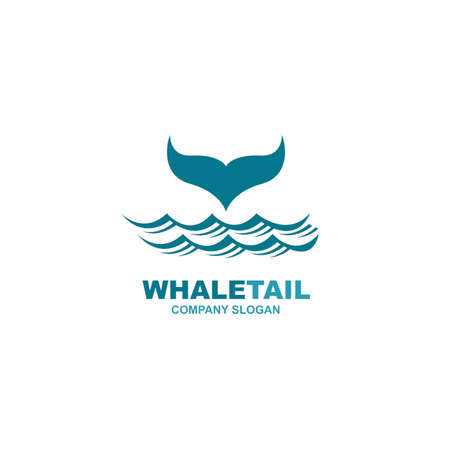 Illustration for abstract whale tail icon - Royalty Free Image