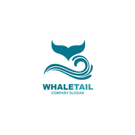 abstract whale tail iconのイラスト素材