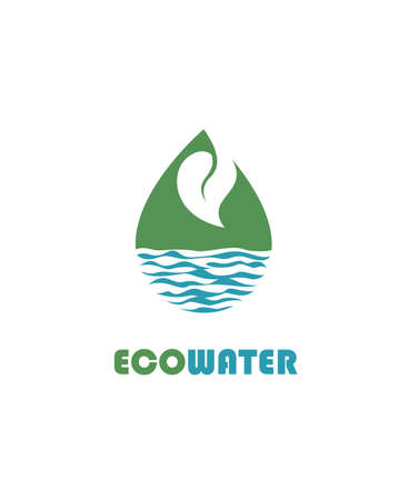leaf with water drop icon isolatedのイラスト素材
